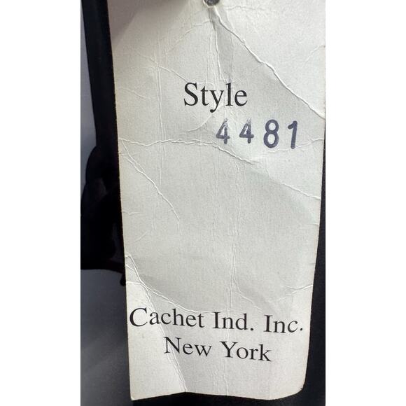 CACHET Vintage Sheer Dress/Cover Up Black Ruffled Women’s Size 12 New With Tags - Picture 5 of 8